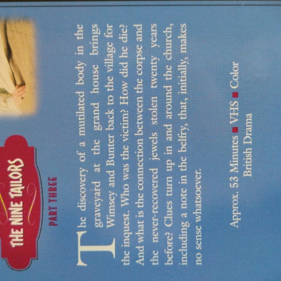 Lord Peter Wimsey The Nine Tailors 4 VHS BBC Drama Mystery 1974 Series - Picture 8 of 10